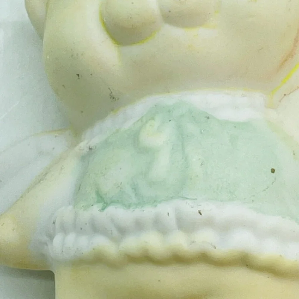 Christmas Around The World Ornament Angel Bear Hand Painted Porcelain Taiwan VTG